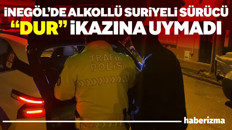 Bursa’nın İnegöl ilçesinde polisin ’dur’ ihtarına uymayan sürücü kovalamaca sonucu