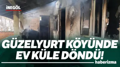 Bursa’nın İnegöl ilçesinde tek yaşayan adamın evi, yangında kullanılamaz hale