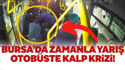 Bursa’da şehir içi halk otobüsünde kalp krizi geçiren bir yolcu,