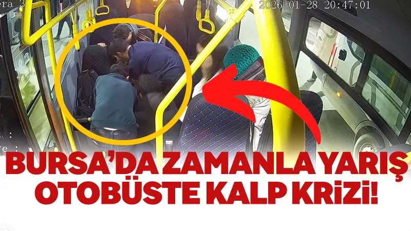 Bursa’da şehir içi halk otobüsünde kalp krizi geçiren bir yolcu,
