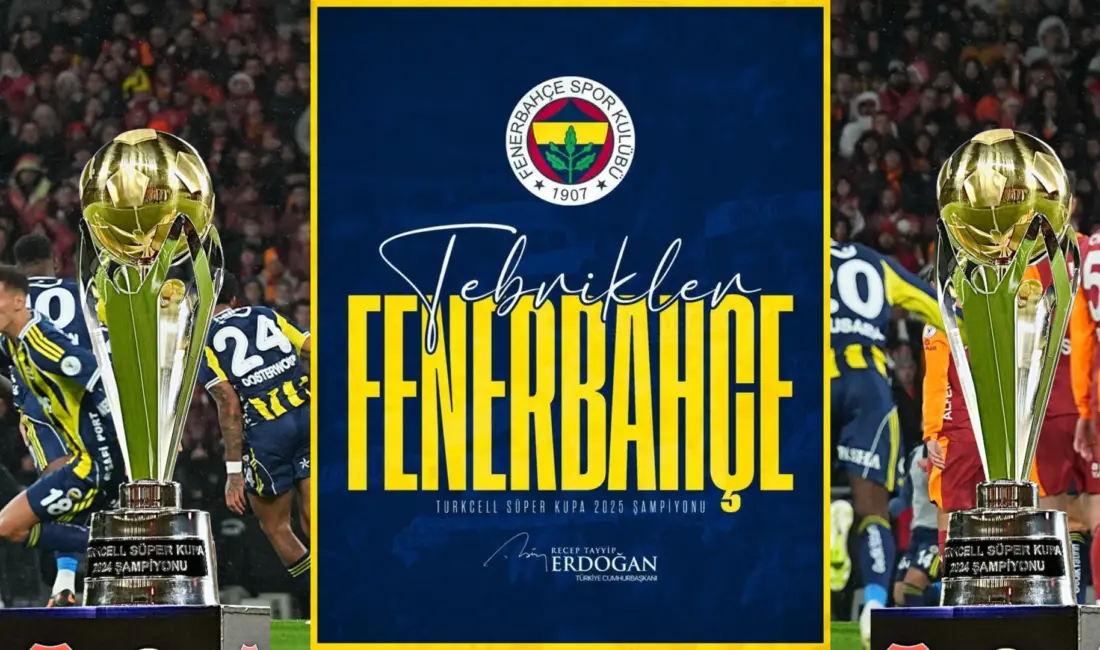 Cumhurbaşkanı Recep Tayyip Erdoğan, Süper Kupa 2025 final maçında Galatasaray’ı