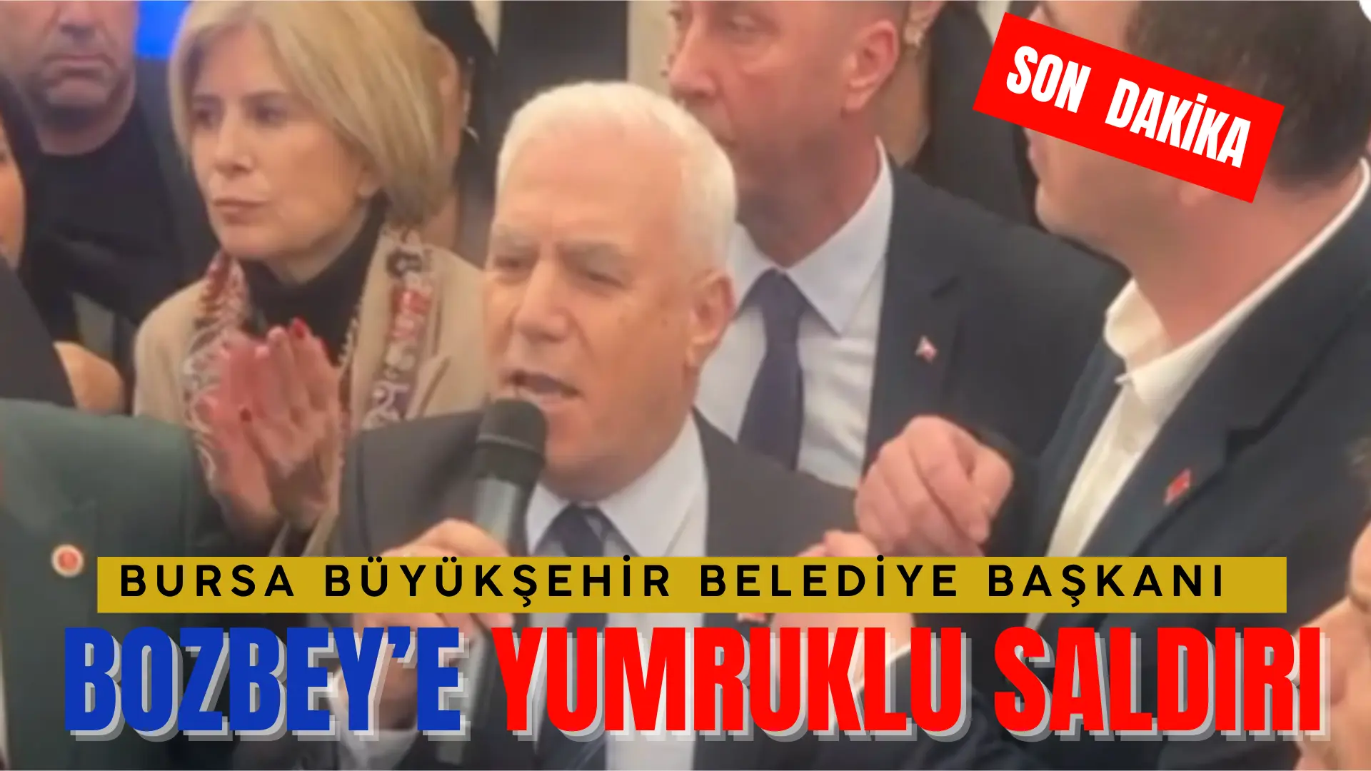 ‘Başkan Bozbey Burada’ programında başkana yumruklu saldırı girişiminde bulunan kişi