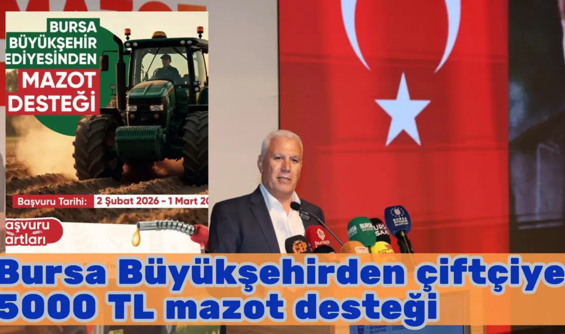 Bursa Büyükşehir Belediyesi, tarımsal üretimi desteklemek ve çiftçilerin girdi maliyetlerini