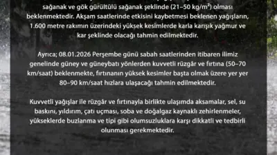 Bursa Valiliğinden yapılan açıklamaya göre Bursa ve ilçelerinde Perşembe günü