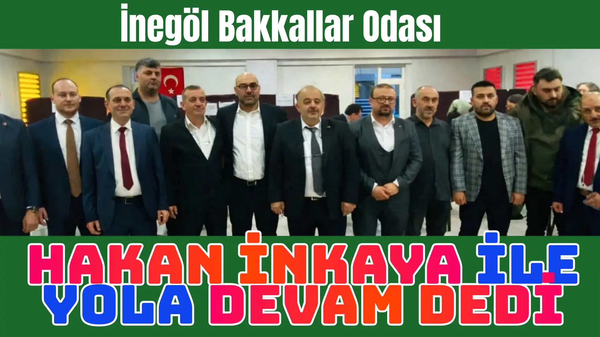 İnegöl Bakkallar odasının seçimleri yapılırken başkanlık için 2 aday yarıştı.