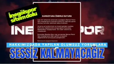 İnegölspor yönetimi sahasında konuk ettiği Batmanspor karşılaşması sonrasında İnegölspor yönetimine