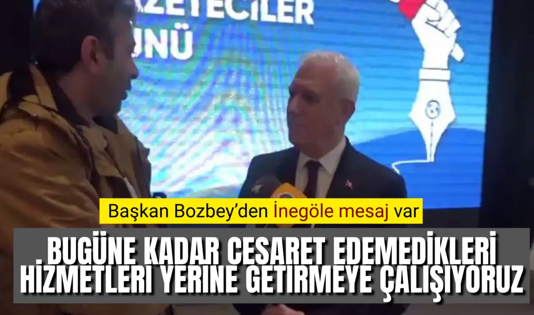 Bursa Büyükşehir Belediyesinin İnegöl’de çalışmadığı iddiaları üzerine Bursa Büyükşehir Belediye