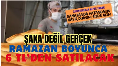 İnegöllü vatandaşlar da, Beyşehir Belediyesinin Ramazan boyunca  ekmeği 6