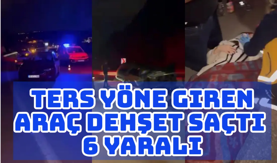 Bursa’da ters yönden ana yolda seyreden otomobilin neden olduğu zincirleme