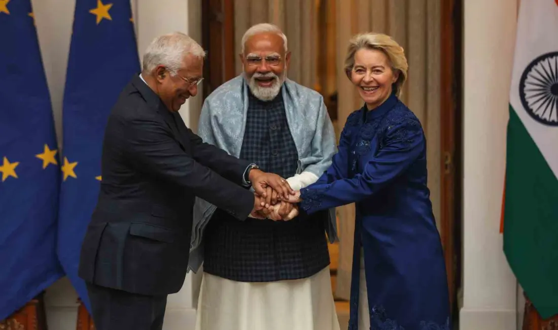 Avrupa Birliği (AB) Komisyonu Başkanı Ursula von der Leyen, Hindistan’la