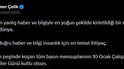 AK Parti Sözcüsü Ömer Çelik, 10 Ocak Çalışan Gazeteciler Günü’nü