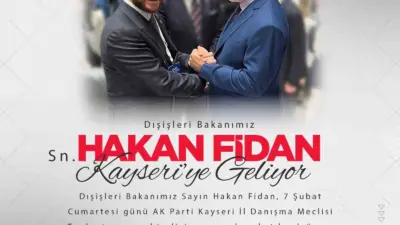 Dışişleri Bakanı Hakan Fidan, bir dizi programa katılmak üzere Kayseri’ye
