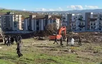 Bursa’nın Nilüfer ilçesinde yapımı devam eden bir inşaatta bugün meydana