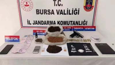 Bursa’nın Yıldırım ilçesinde jandarma ekiplerince düzenlenen operasyonda, çok miktarda uyuşturucu