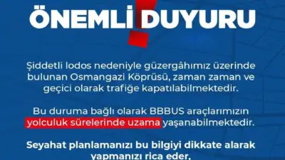 Bursa Büyükşehir Belediyesi Burulaş Firması, olumsuz hava şartları sebebiyle Sabiha
