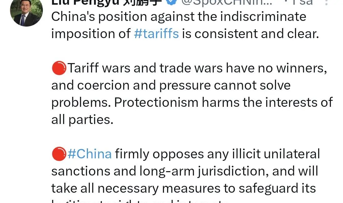 Çin’in ABD Büyükelçiliği’nden yapılan açıklamada, ABD Başkanı Donald Trump’ın İran