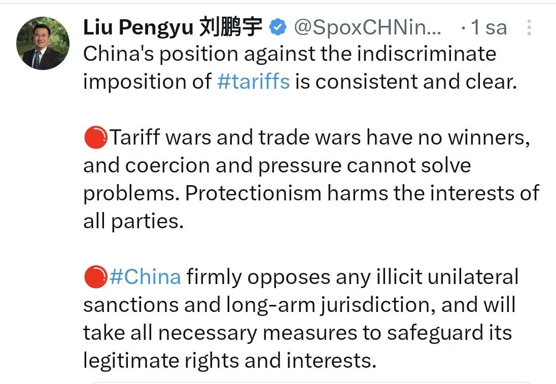 Çin’in ABD Büyükelçiliği’nden yapılan açıklamada, ABD Başkanı Donald Trump’ın İran