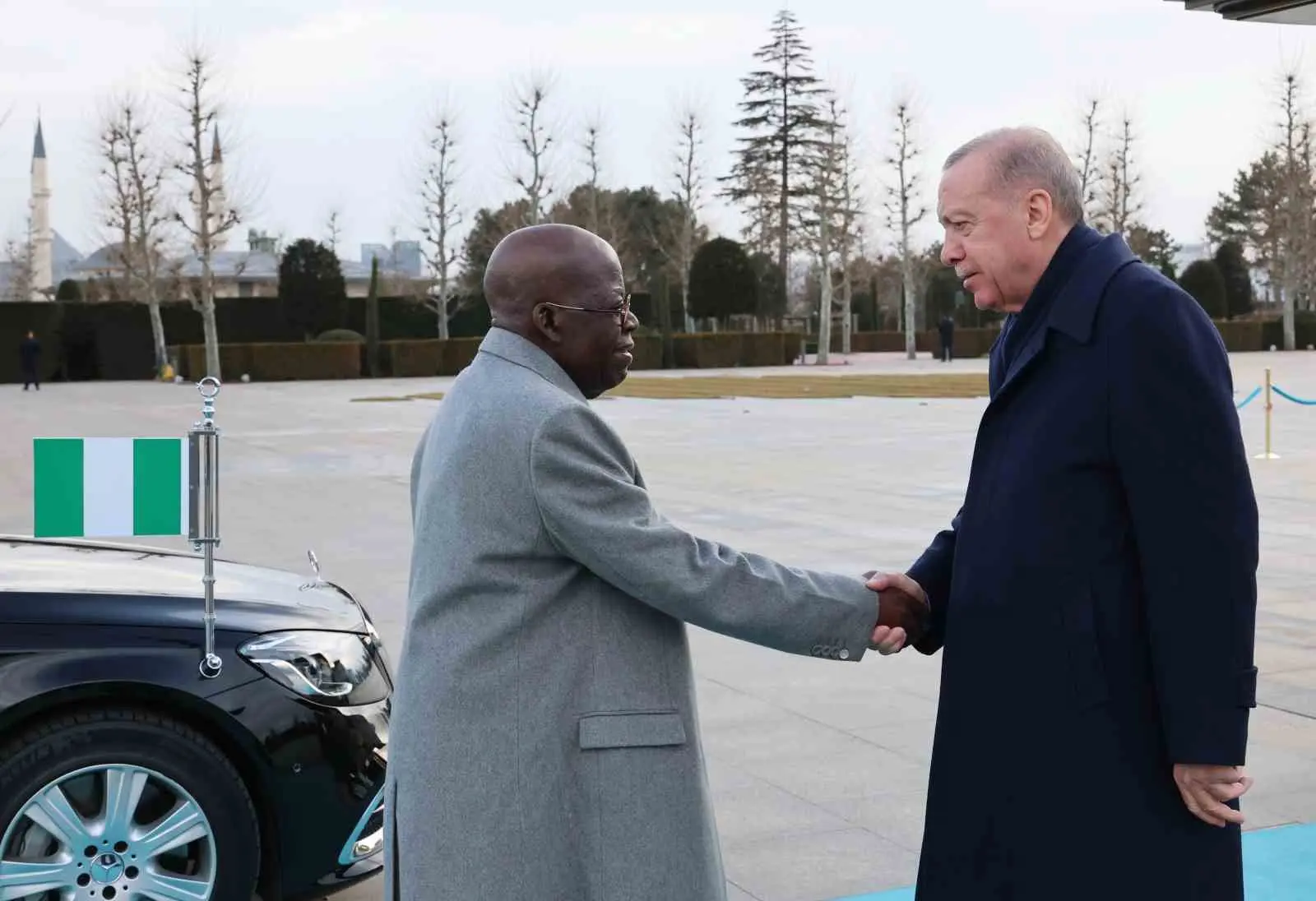 Cumhurbaşkanı Recep Tayyip Erdoğan, Nijerya Cumhurbaşkanı Bola Ahmed Tinubu’yu törenle