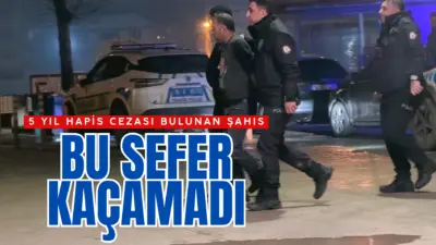 Bursa’nın İnegöl ilçesinde hakkında kesinleşmiş 5 yıl hapis cezası bulunan