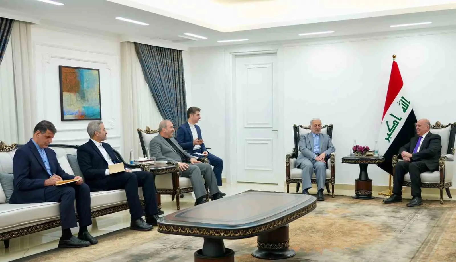 Irak Dışişleri Bakanı Fuat Hüseyin, İran Dışişleri Bakan Yardımcısı Vahid