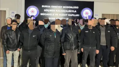 Bursa’nın Yıldırım ilçesinde, kaçak yabancı uyruklu şahısların çalıştırıldığı bir iş