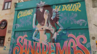 Kolombiya’nın başkenti Bogota’nın sokaklarında, siyasi mesajlardan toplumsal mücadelelere, barış sürecinden