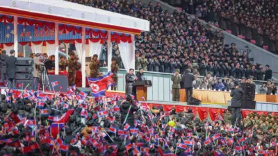Kuzey Kore, yeni yıla başkent Pyongyang’daki May Day Stadyumu’nda düzenlenen