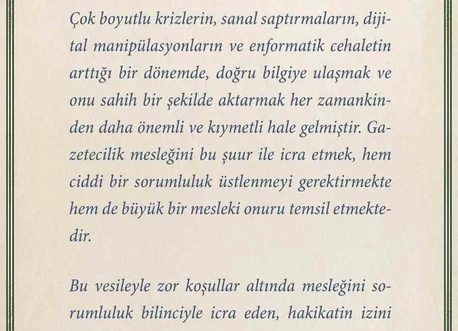 Milli İstihbarat Teşkilatı (MİT) Başkanı İbrahim Kalın, tüm gazetecilerin 10