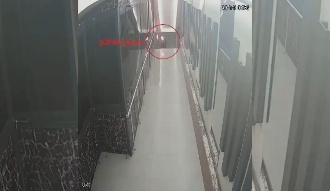 Bursa’da bir iş yerine yönelik molotoflu kundaklama anları ile şüphelilerin