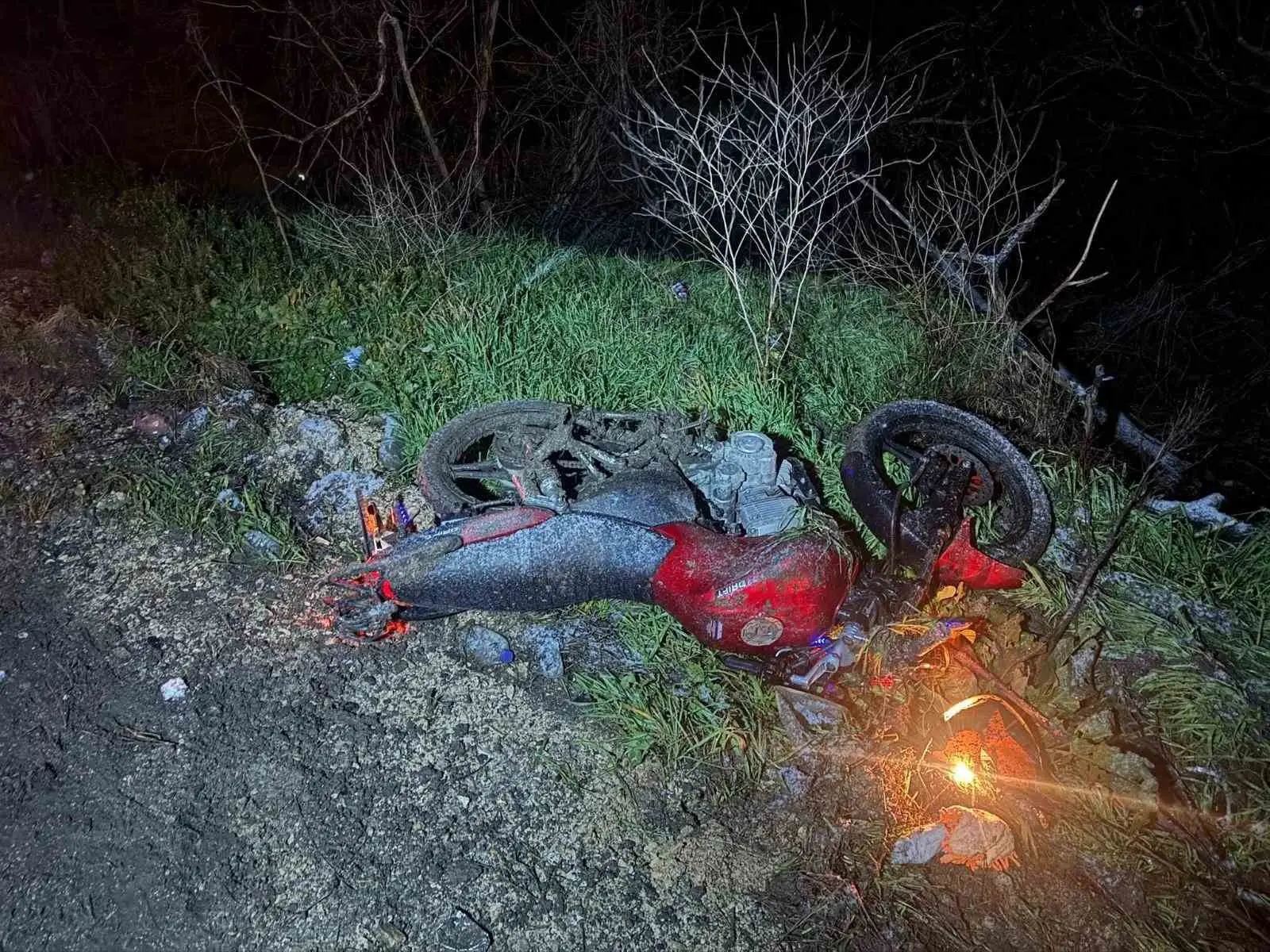 Bursa’nın Orhangazi ilçesinde dün gece yarısı meydana gelen motosiklet kazasında