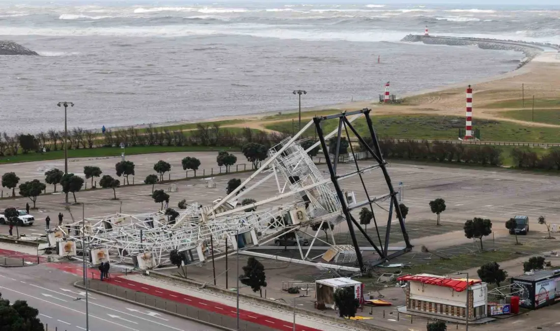 Portekiz’in orta ve kuzey kesimlerinde etkili olan Kristin fırtınasının yol