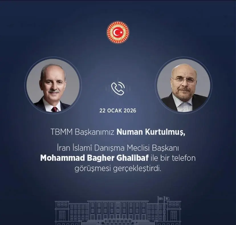 TBMM Başkanı Numan Kurtulmuş, İran İslami Danışma Meclisi Başkanı Mohammad