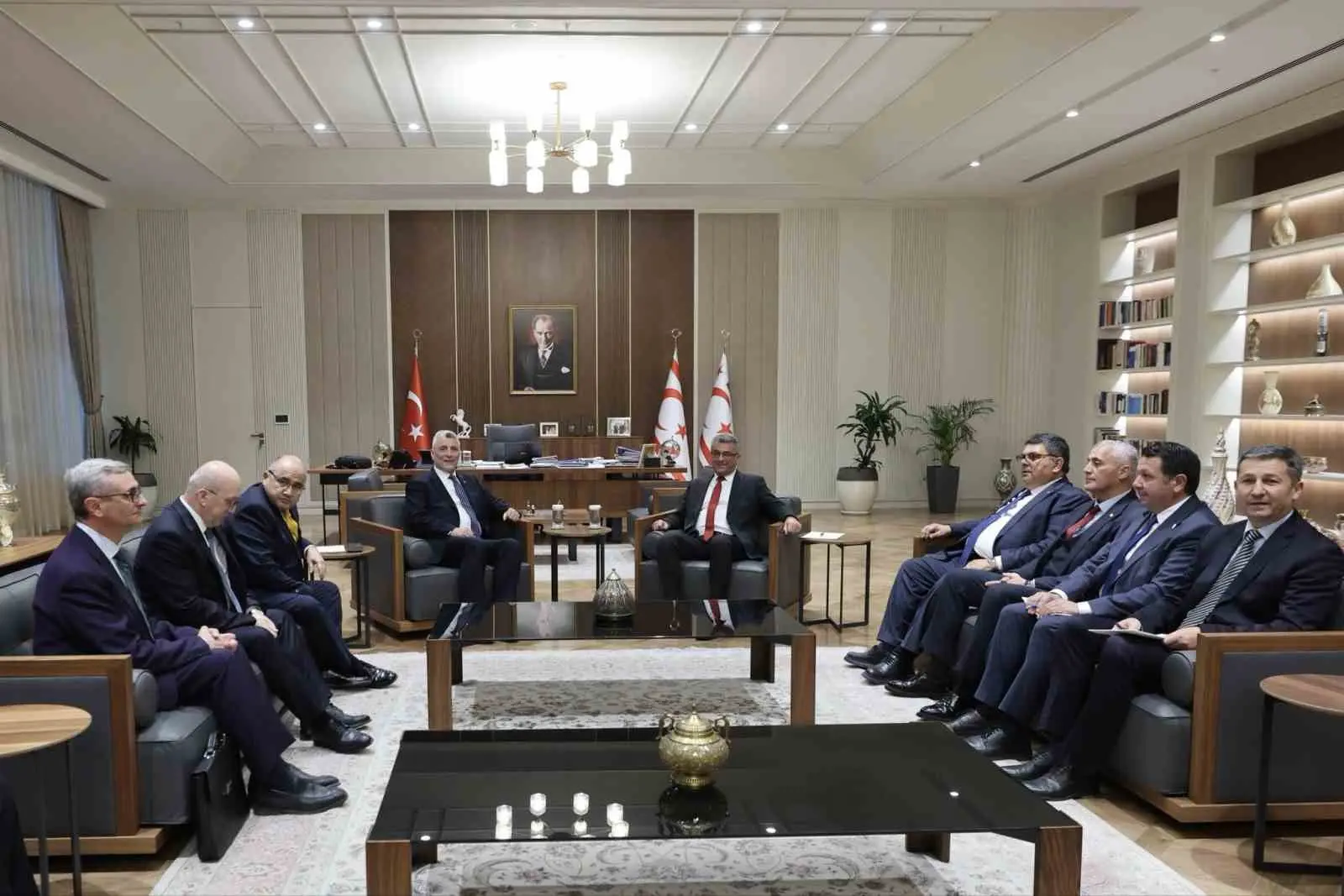 Ticaret Bakanı Ömer Bolat, Kuzey Kıbrıs Türk Cumhuriyeti (KKTC) Cumhurbaşkanı