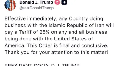 ABD Başkanı Donald Trump, İran ile iş yapan ülkelerin ABD