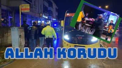 Bursa’nın İnegöl ilçesinde meydana gelen kazada özel halk minibüsünün çarptığı