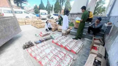 Vietnam’da polis, soya fasulyesinden sahte kahve üretimi yapılan depoya gerçekleştirdiği