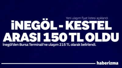 İnegöl ile Bursa arasındaki ulaşım ücretleri yeniden düzenlendi. 1 Şubat