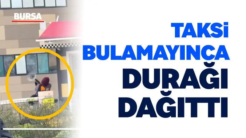 Bursa Şehir Hastanesi taksi durağında içinde yolcu dolu taksiye alınmadığı