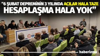 Kahramanmaraş merkezli 6 Şubat 2023 depremlerinin üçüncü yıl dönümünde, DİSK,