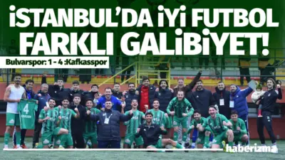 Kafkasspor lider olarak gittiği İstanbul’da Bulvarspor ‘u 4-1 yenerek en