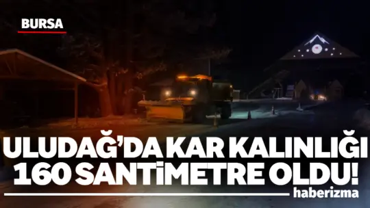 Uludağ’da dün akşam saatlerinde etkisini artıran kar yağışı sonrası kar