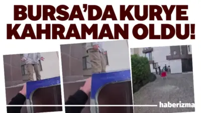 Bursa’nın Nilüfer ilçesinde bir kurye, sipariş teslimi için girdiği sitede