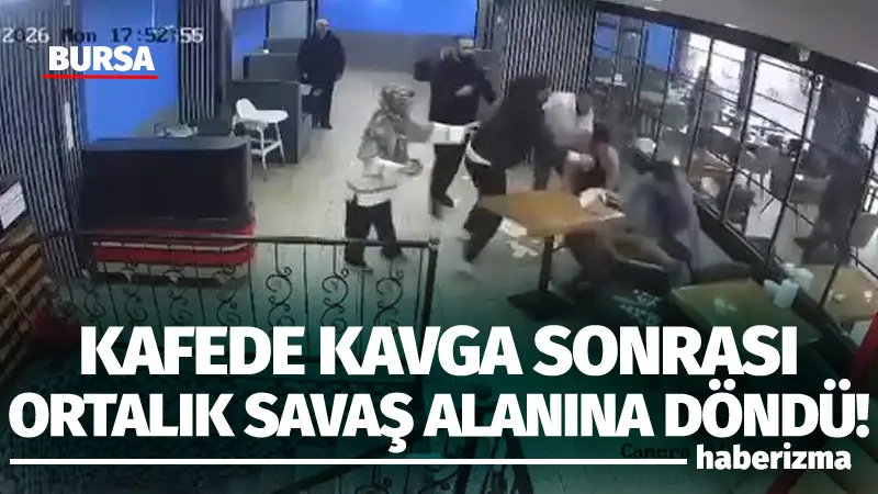 Bursa’da bir kafede çıkan tartışma kısa sürede kavgaya dönüştü. Sandalye
