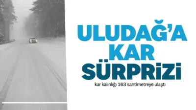 Kış turizminin önemli merkezlerinden Uludağ’da Şubat sonunda yağan kar yağışıyla