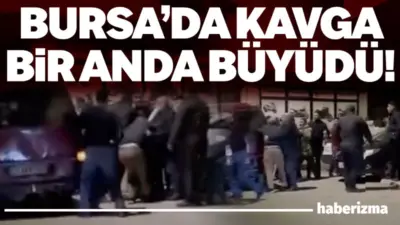 Bursa’nın Osmangazi ilçesinde iki aile arasında çıkan tartışma kısa sürede