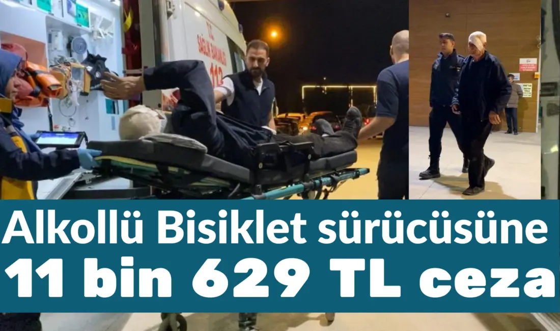 Bursa’nın İnegöl ilçesinde meydana gelen kazada kontrolden çıkarak devrilen bisikletin