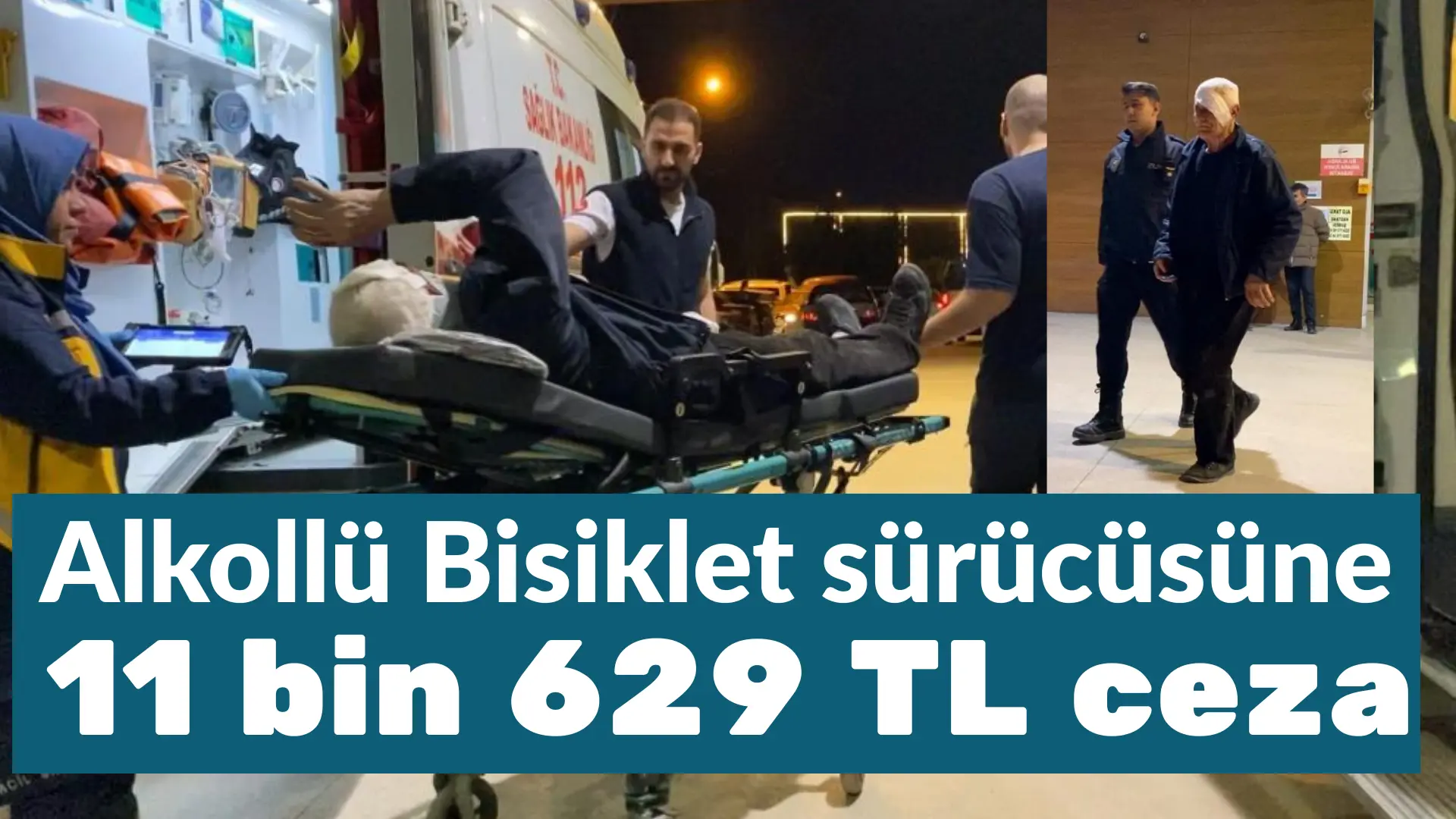 Bursa’nın İnegöl ilçesinde meydana gelen kazada kontrolden çıkarak devrilen bisikletin