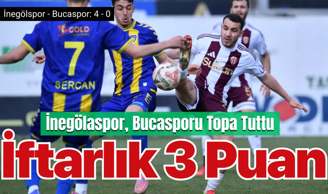 İnegölspor bugün sahasında konuk ettiği Bucasporu 4-0 gibi farklı bir