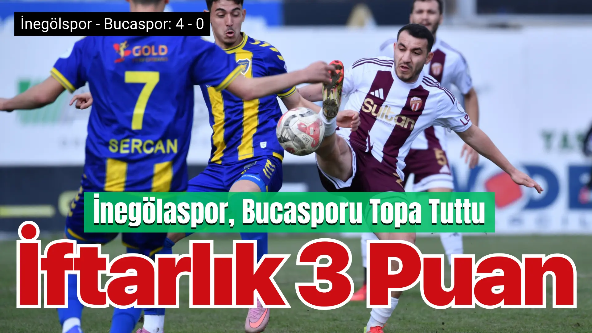 İnegölspor bugün sahasında konuk ettiği Bucasporu 4-0 gibi farklı bir