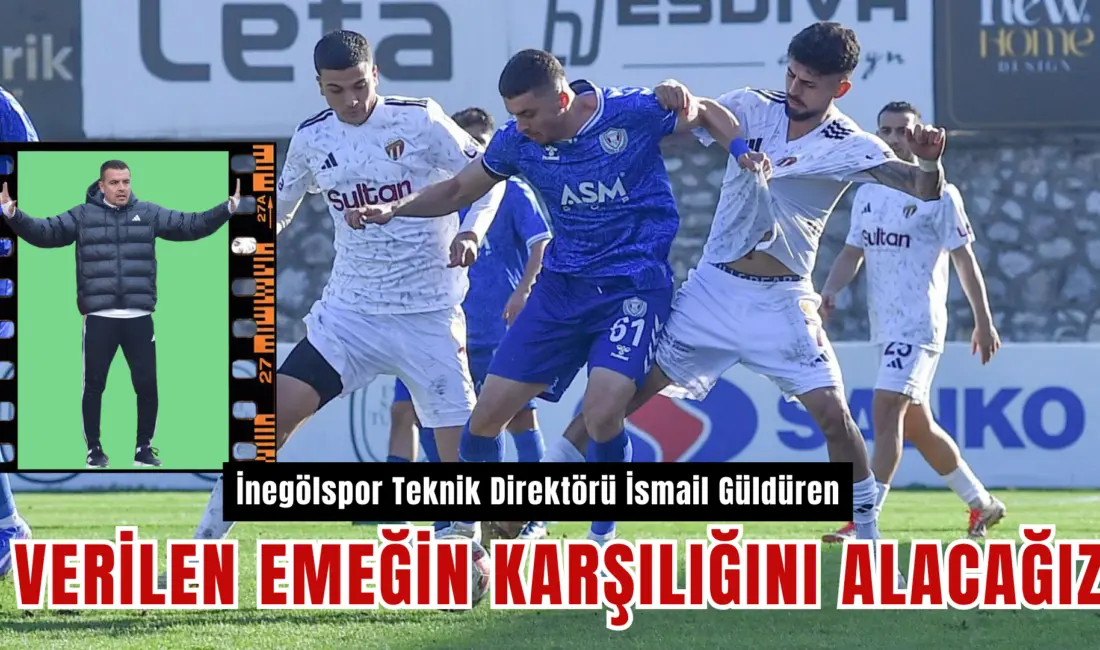İnegölspor teknik direktörü İsmail Güldüren,2-2 biten Sincan belediye Ankaraspor ve